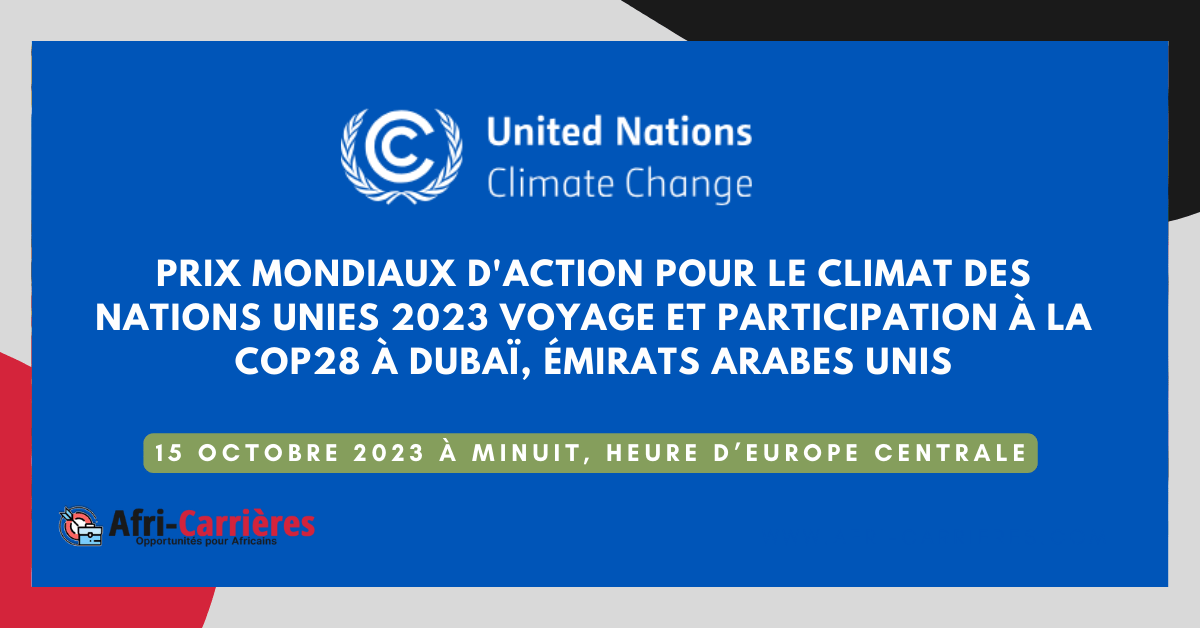 Prix mondial de laction climatique ONU