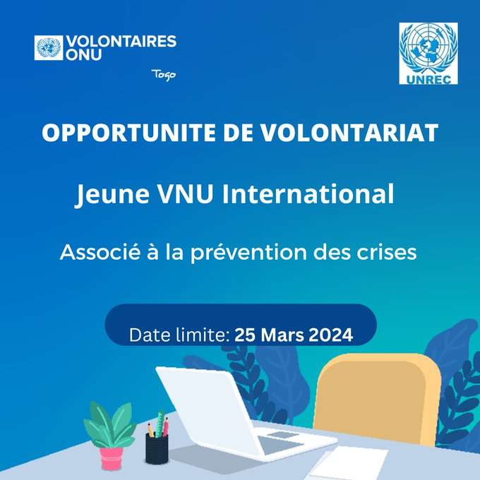 Opportunite de volontariat Associe en prevention des crises