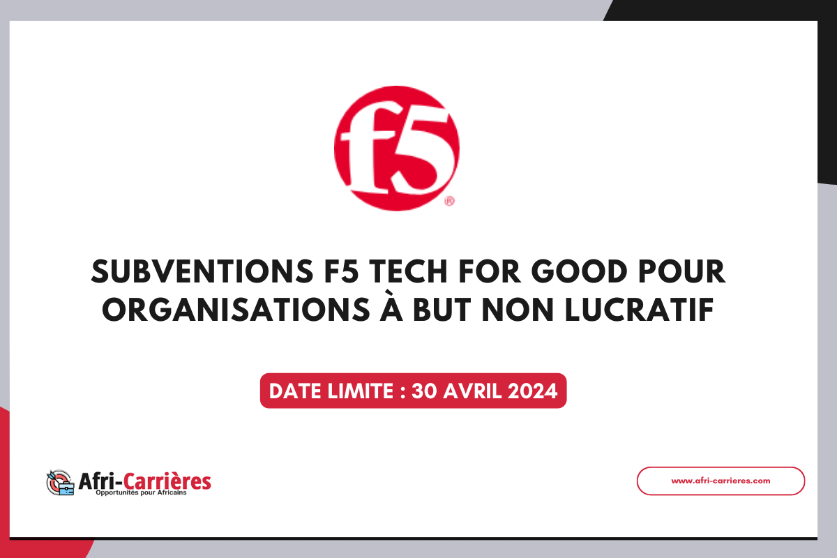 Subventions F5 Tech for Good pour organisations a but non lucratif