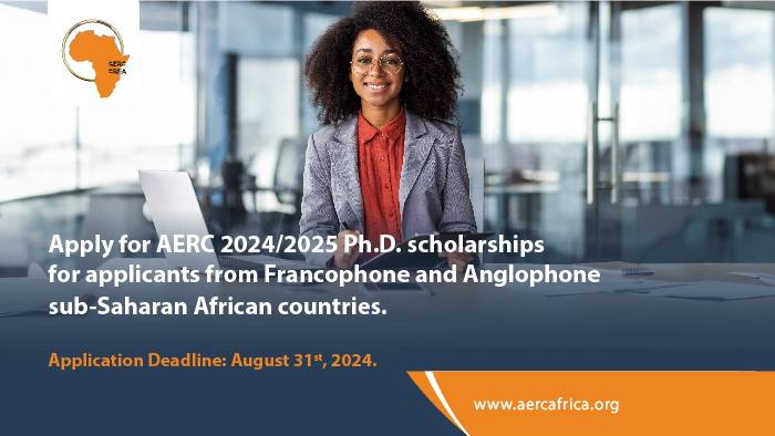 Appel a candidatures Bourses de doctorat AERC pour etudiants africains 2024
