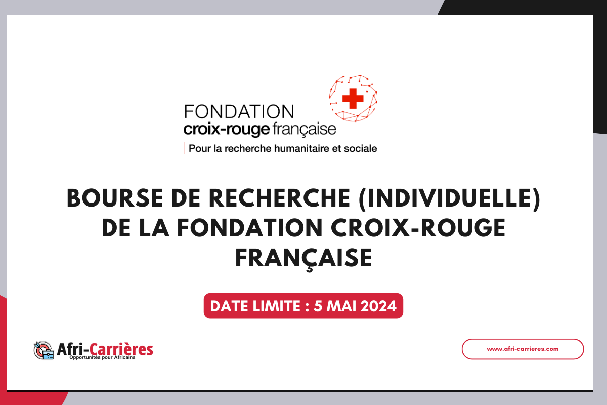 Bourse de recherche individuelle de la Fondation Croix Rouge francaise