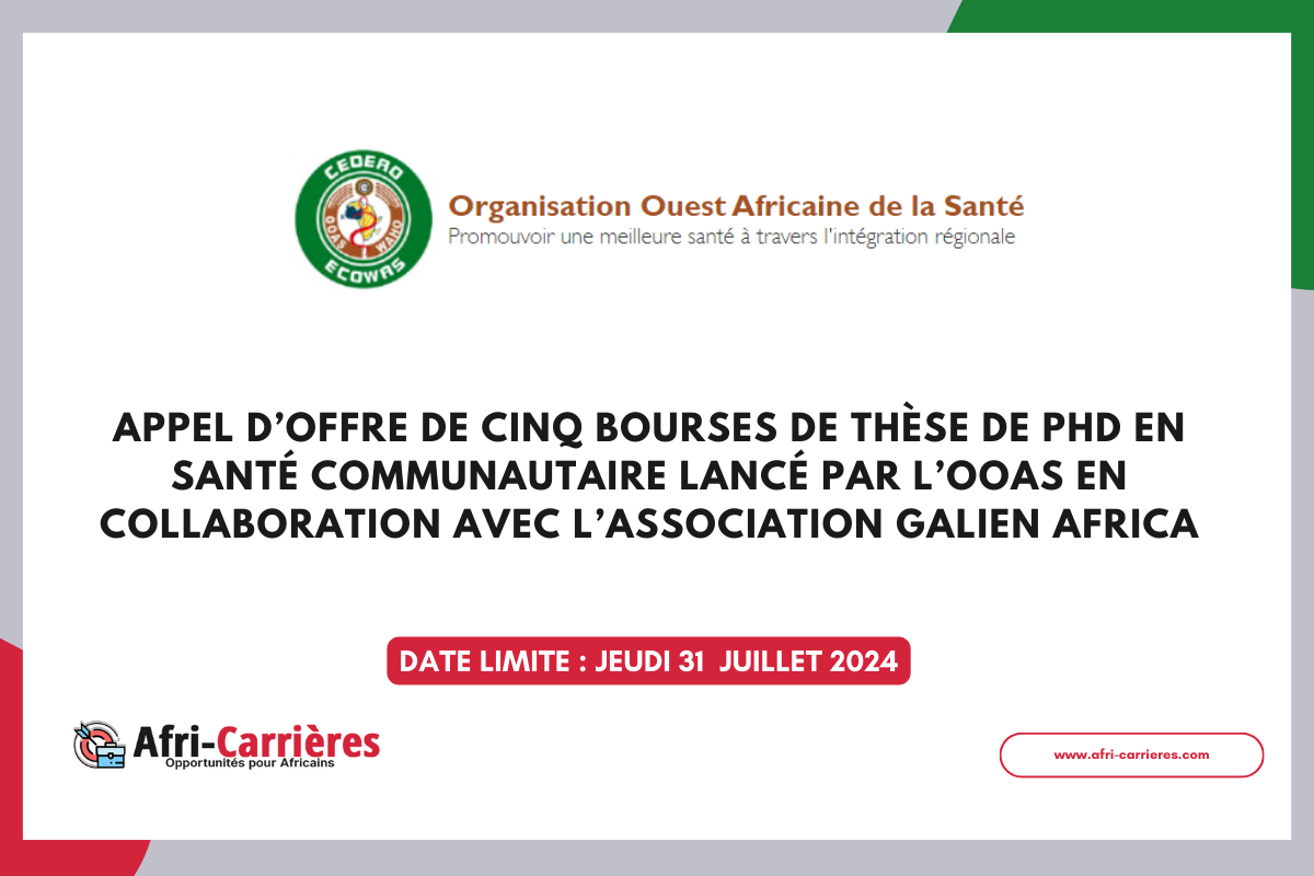 Bourses de these PhD de la CEDEAO