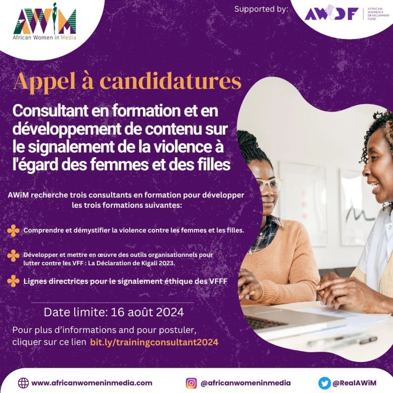 Appel a candidatures AWDF aux femmes journalistes africaines 2024