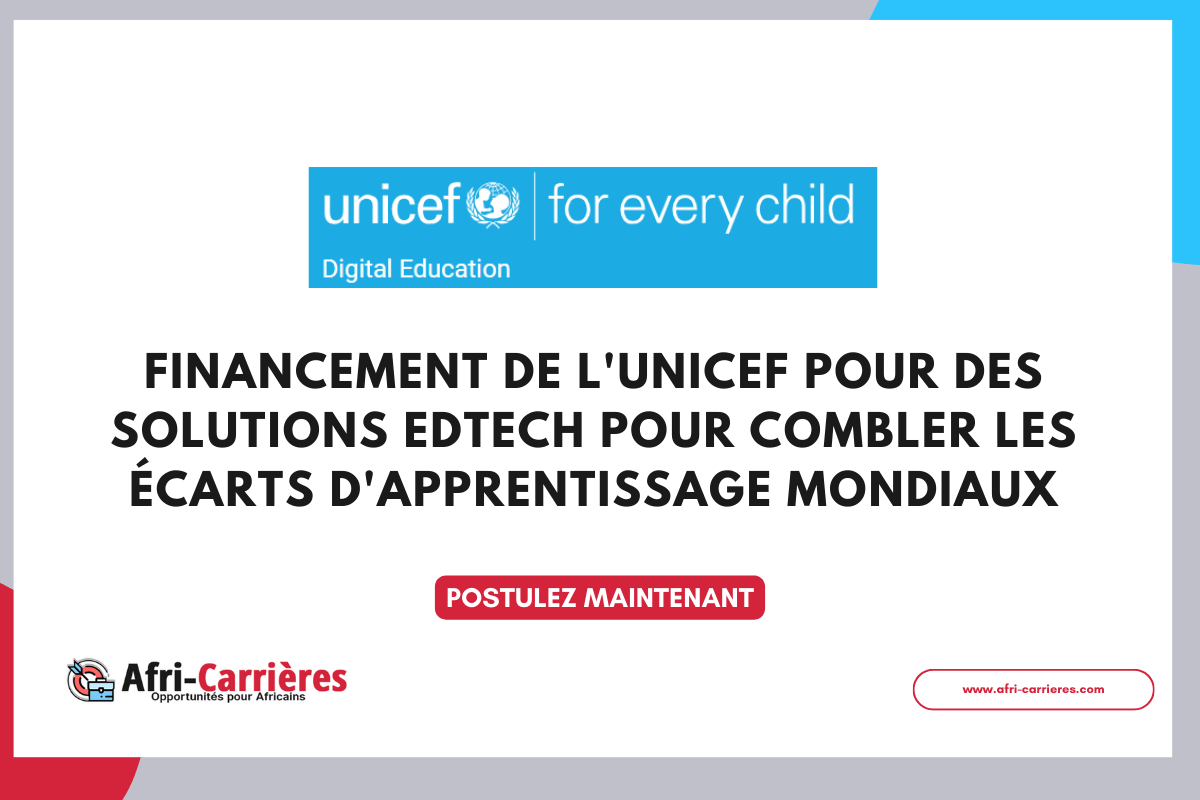 Financement de lUNICEF pour des solutions EdTech