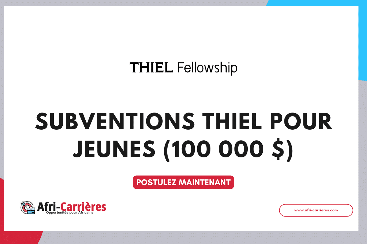 Subventions Thiel pour jeunes 100 000