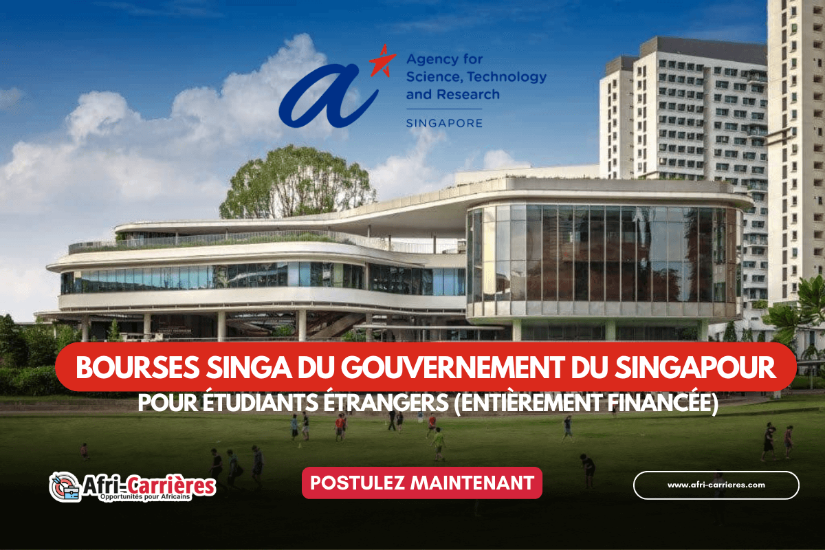 Bourses SINGA du gouvernement du Singapour pour etudiants etrangers entierement financee 1