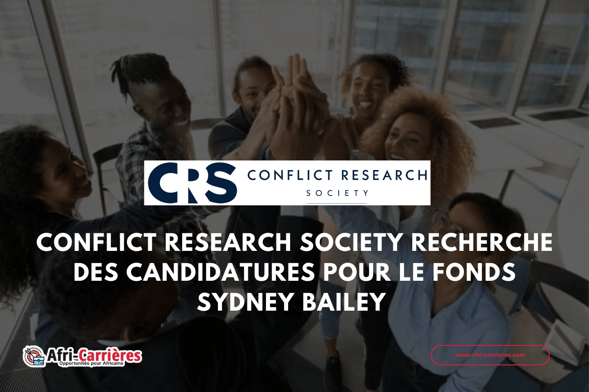 Conflict Research Society recherche des candidatures pour le Fonds Sydney Bailey 1