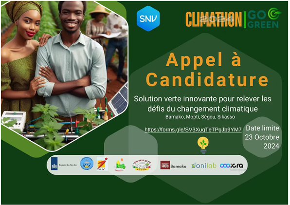 Appel a candidature Climathon Projet GO GREEN 2024