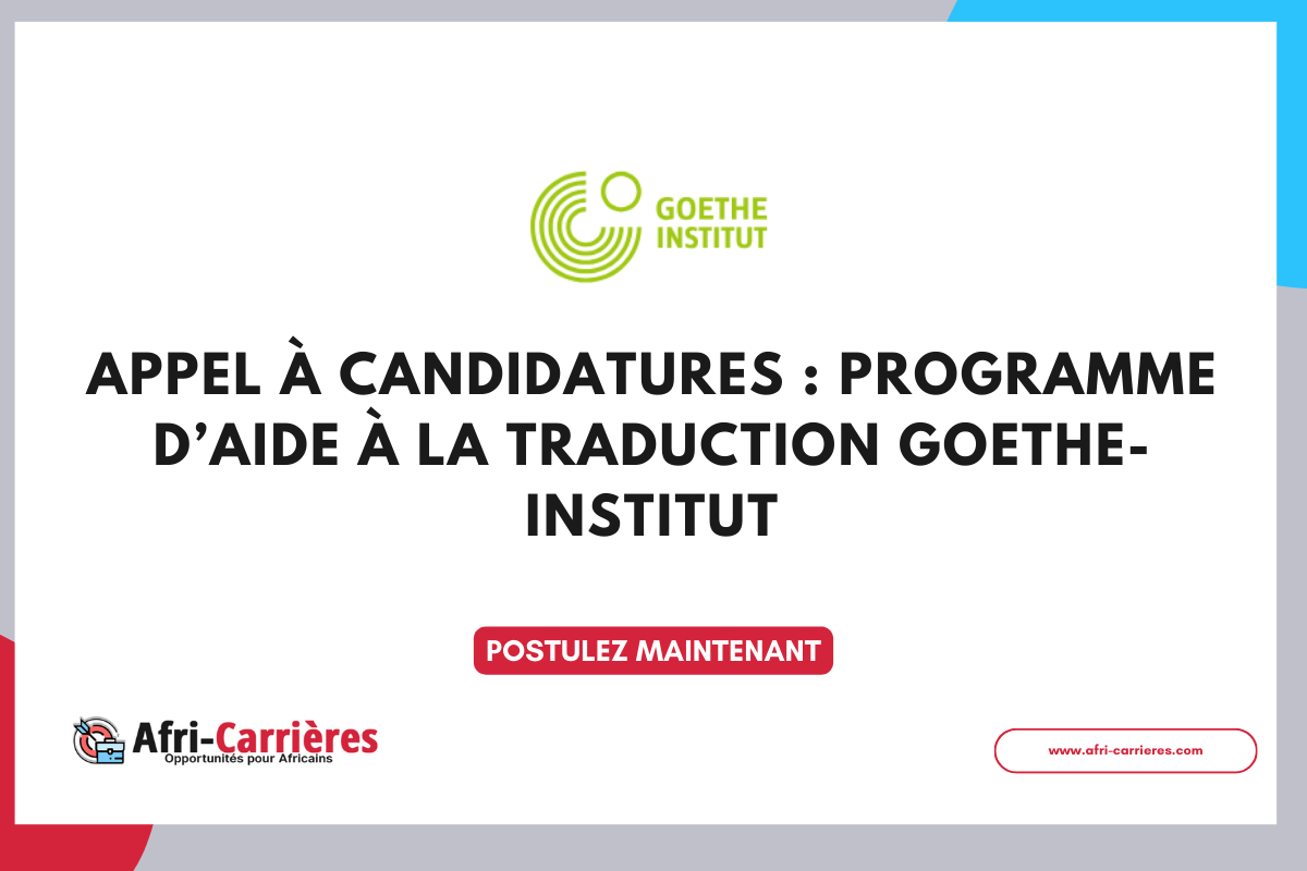 Appel a candidatures Programme daide a la traduction Goethe Institut