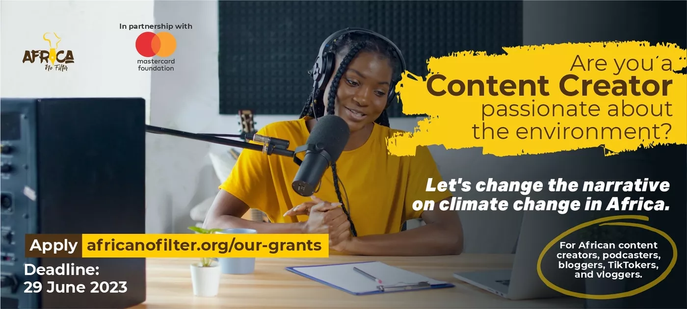Africa No Filter Etes vous un createur de contenus passionne du changement climatique