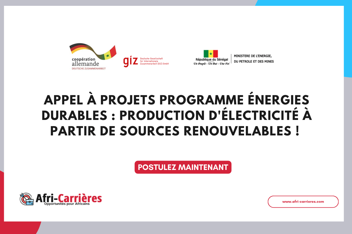 Appel a projets Programme Energies Durables