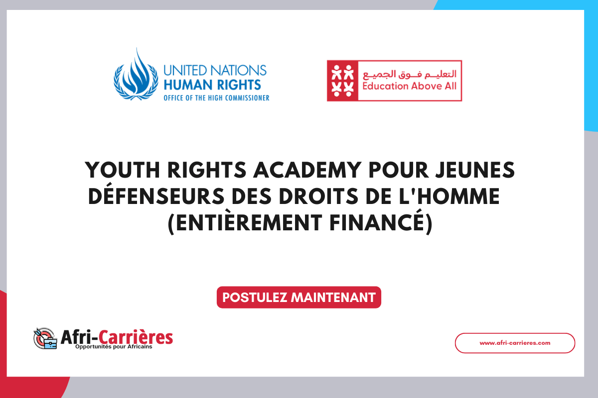 Youth Rights Academy 2025 pour jeunes defenseurs des droits de lhomme