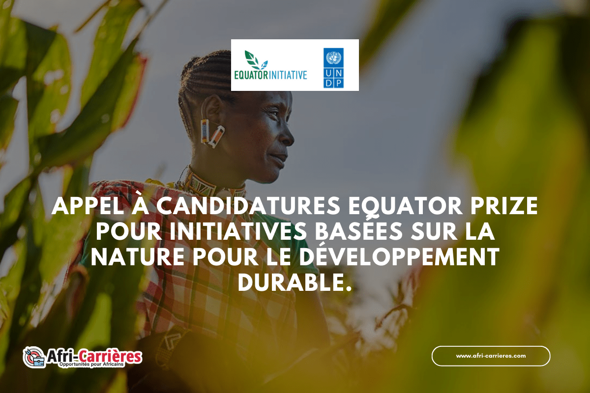 Appel a candidatures Equator Prize