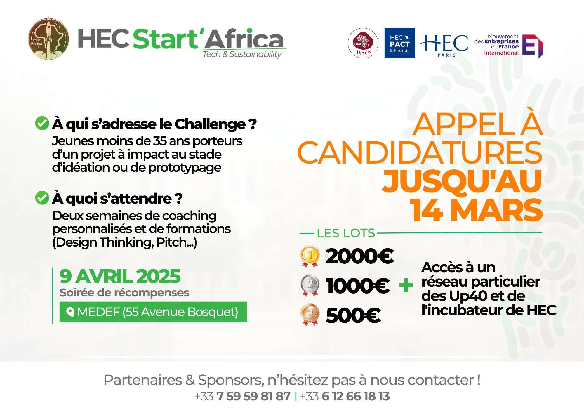 Appel a soumission pour STARTAFRICA 2025