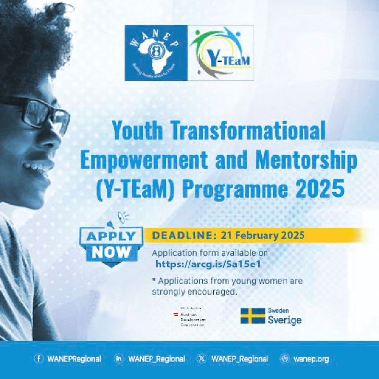 Application ouverte pour le programme Youth Transformational Empowerment and Mentorship Y TEaM 2025