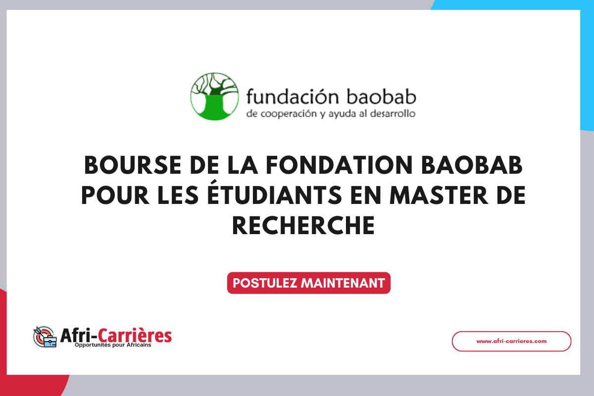 Bourse de la Fondation Baobab pour les etudiants en Master de Recherche