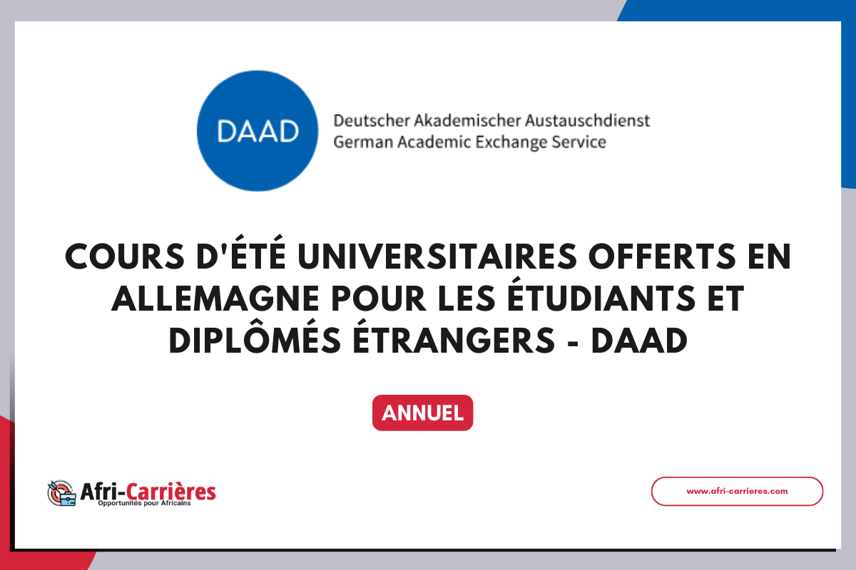 Cours dete universitaires en Allemagne pour les etudiants et diplomes etrangers DAAD