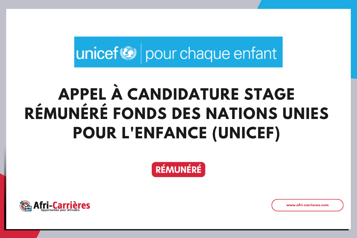 Stage remunere unicef
