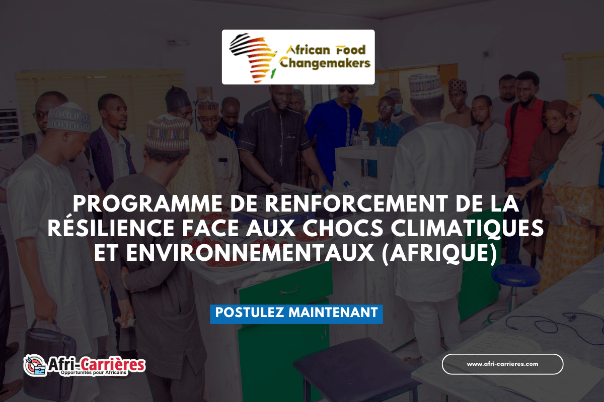 Programme de renforcement de la resilience face aux chocs climatiques et environnementaux Afrique 1