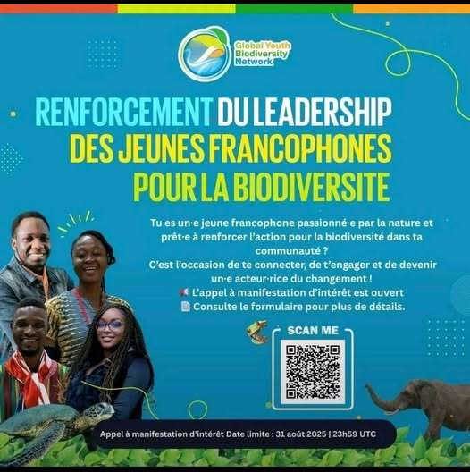 Atelier de Renforcement le leadership des jeunes francophones pour la biodiversite