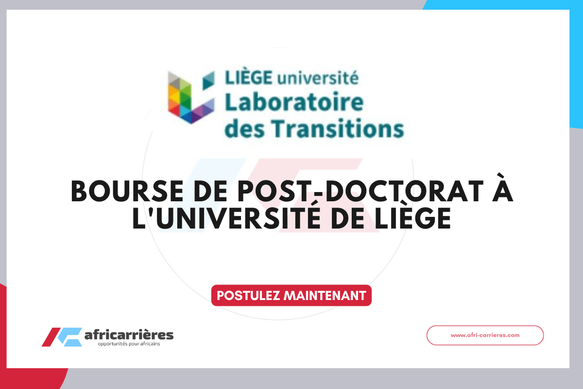 Bourse de Post Doctorat a lUniversite de Liege