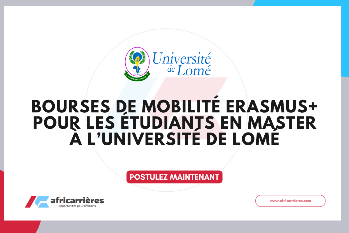 Bourses de mobilite Erasmus 2025 2026 pour les etudiants en Master a lUniversite de Lome