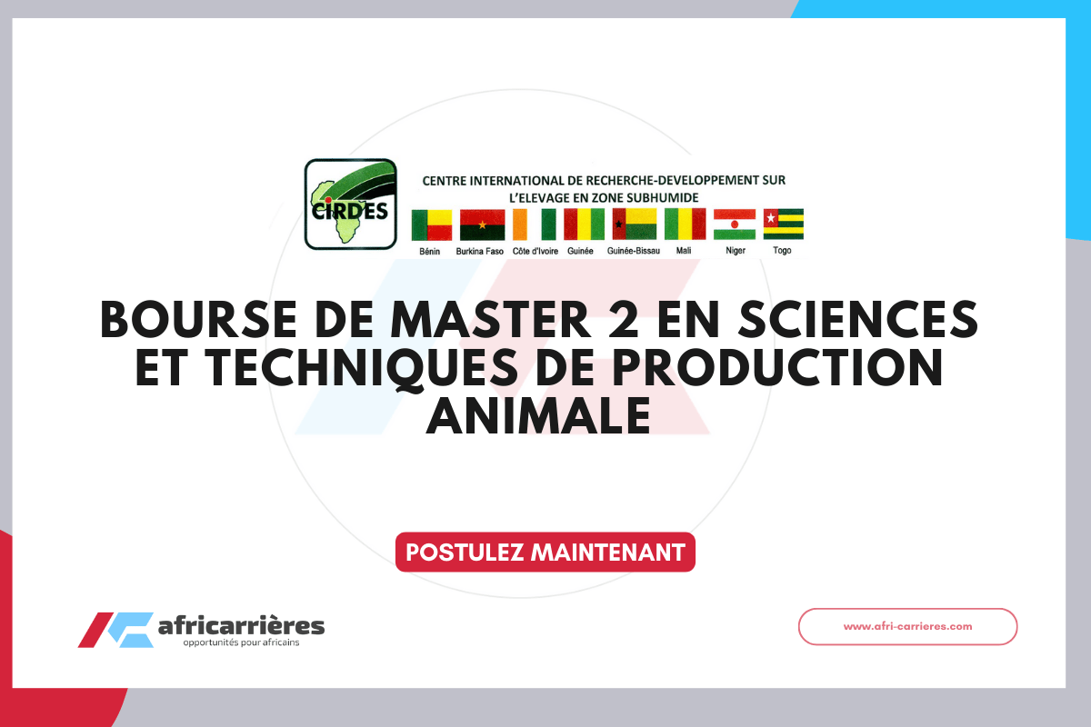 bourse de Master 2 en Production Animales