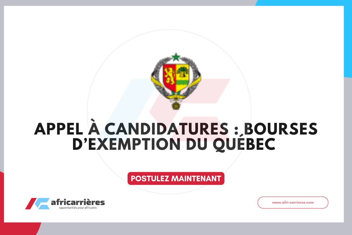 Appel a candidatures Bourses dexemption du Quebec