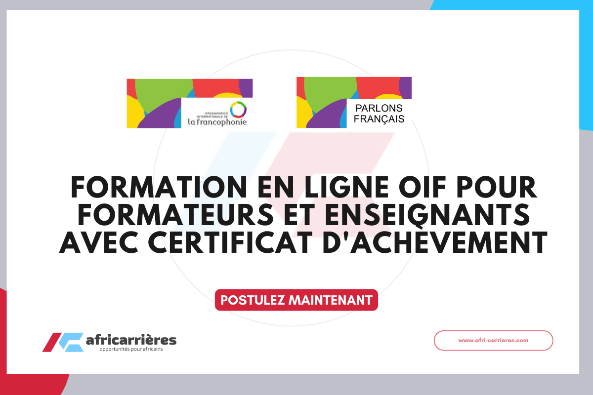 Formation en ligne de lOIF pour formateurs et enseignants