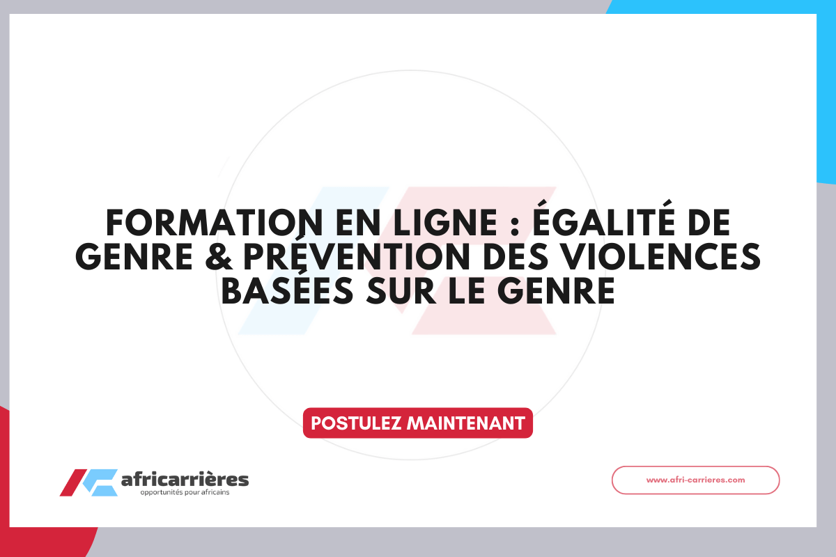 Formation en ligne sur legalite de genre prevention des violences basees sur le genre