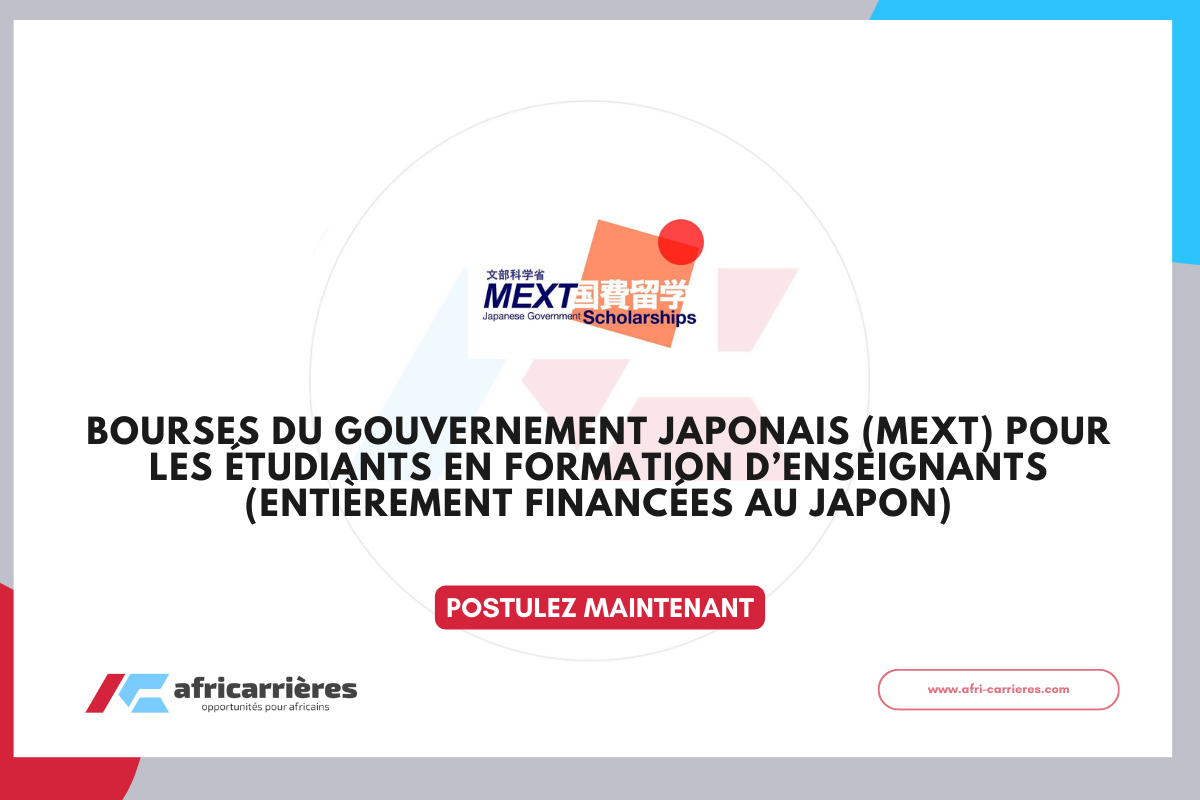 Bourses MEXT pour enseignants 2026 au Japon