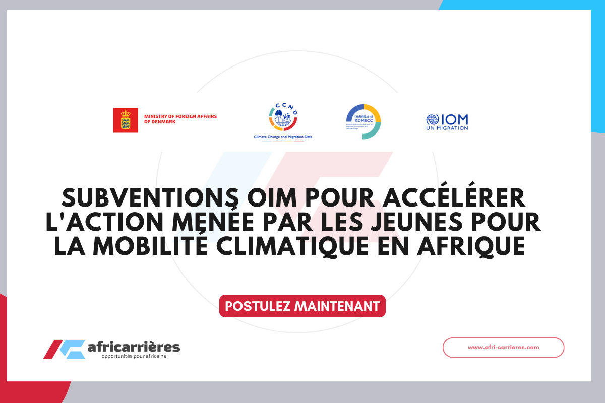 Subventions OIM 2026 pour Accelerer lAction Menee par les Jeunes pour la Mobilite Climatique en Afrique