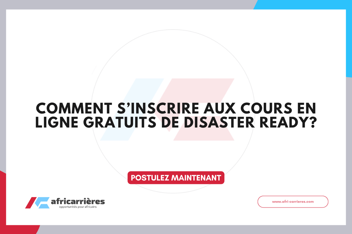 Comment Sinscrire au Cours en Ligne Disaster Ready