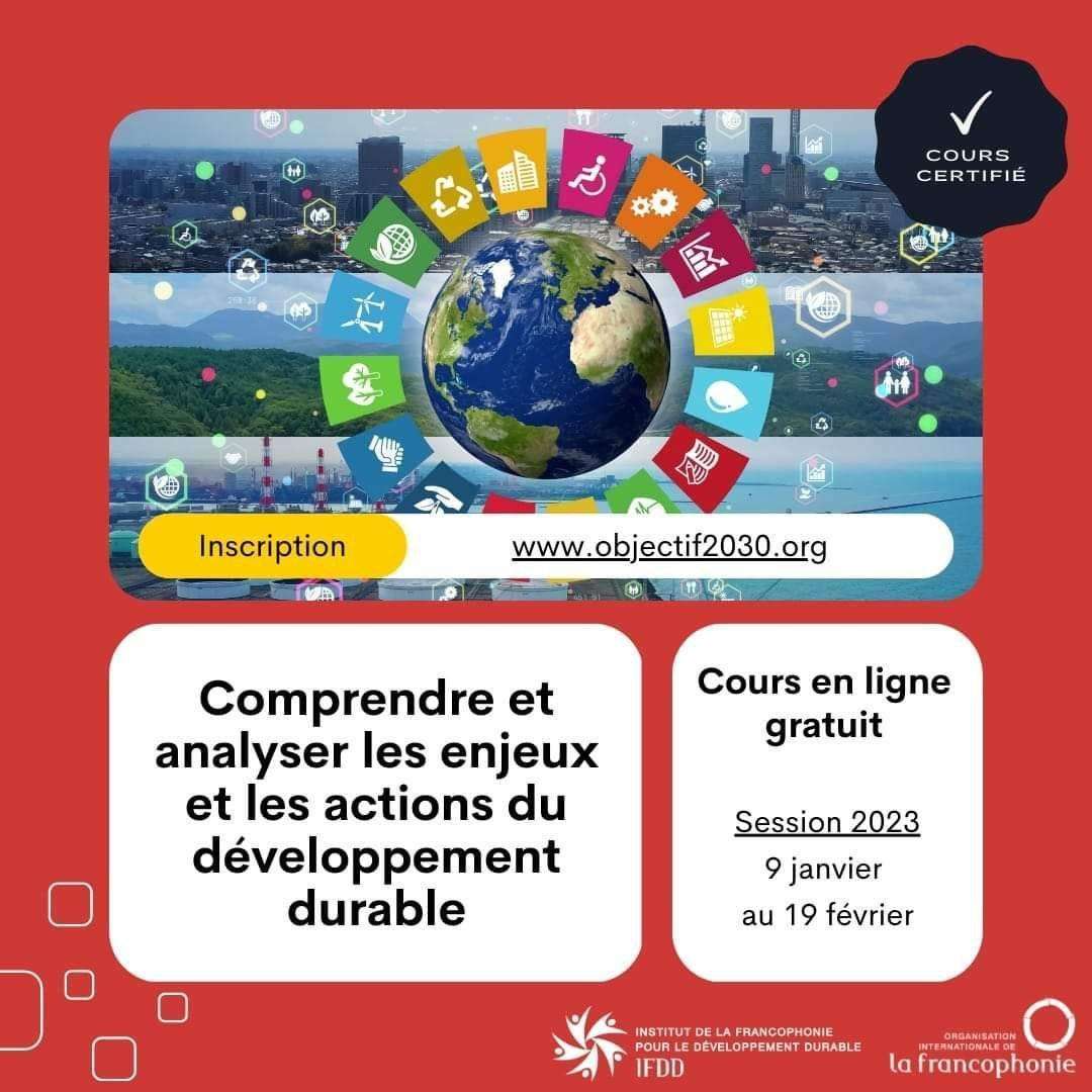Formation en ligne avec attestation gratuite Comprendre et analyser les enjeux et les actions du developpement durable