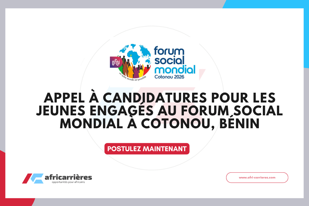 Appel a candidatures pour les jeunes engages au Forum social mondial a Cotonou Benin
