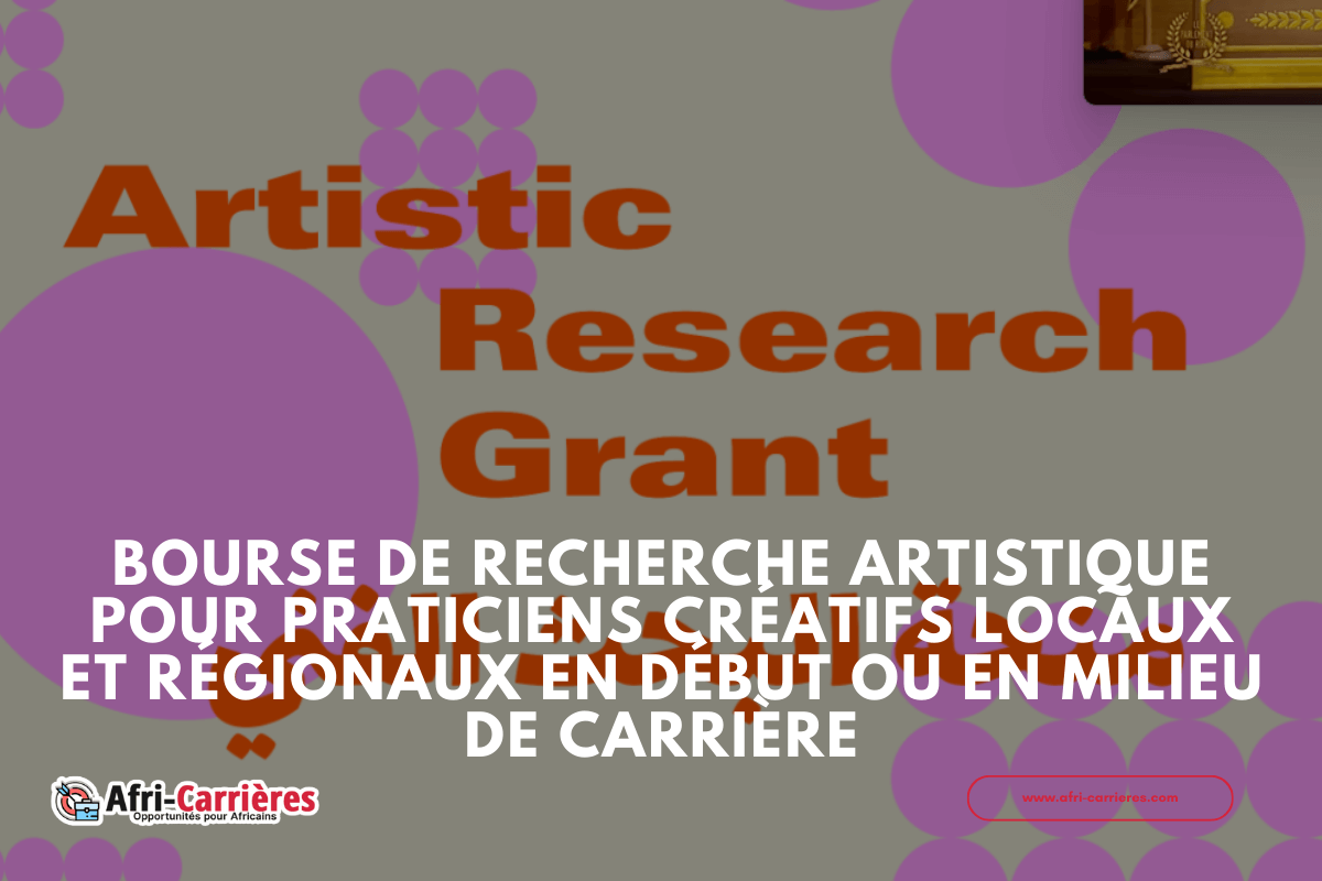 Bourse de recherche artistique pour praticiens creatifs locaux et regionaux en debut ou en milieu de carriere 1