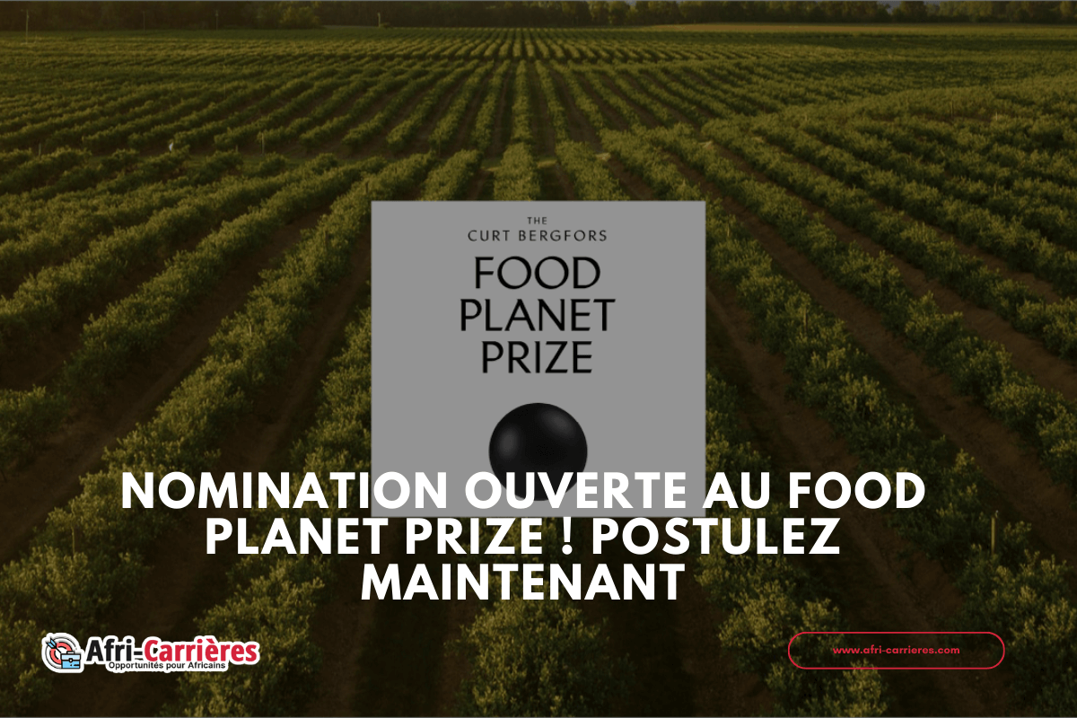 Nomination ouverte au Food Planet Prize Postulez maintenant 1