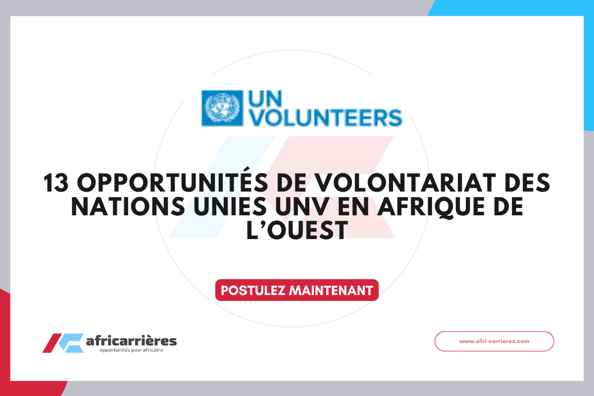 13 opportunites de volontariat des Nations Unies UNV en Afrique de lOuest