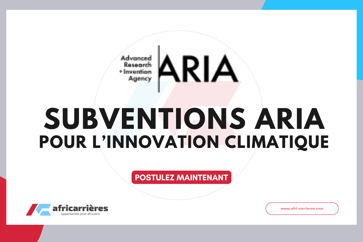 Appel a projets ARIA 2026 offres des Subventions pour linnovation climatique