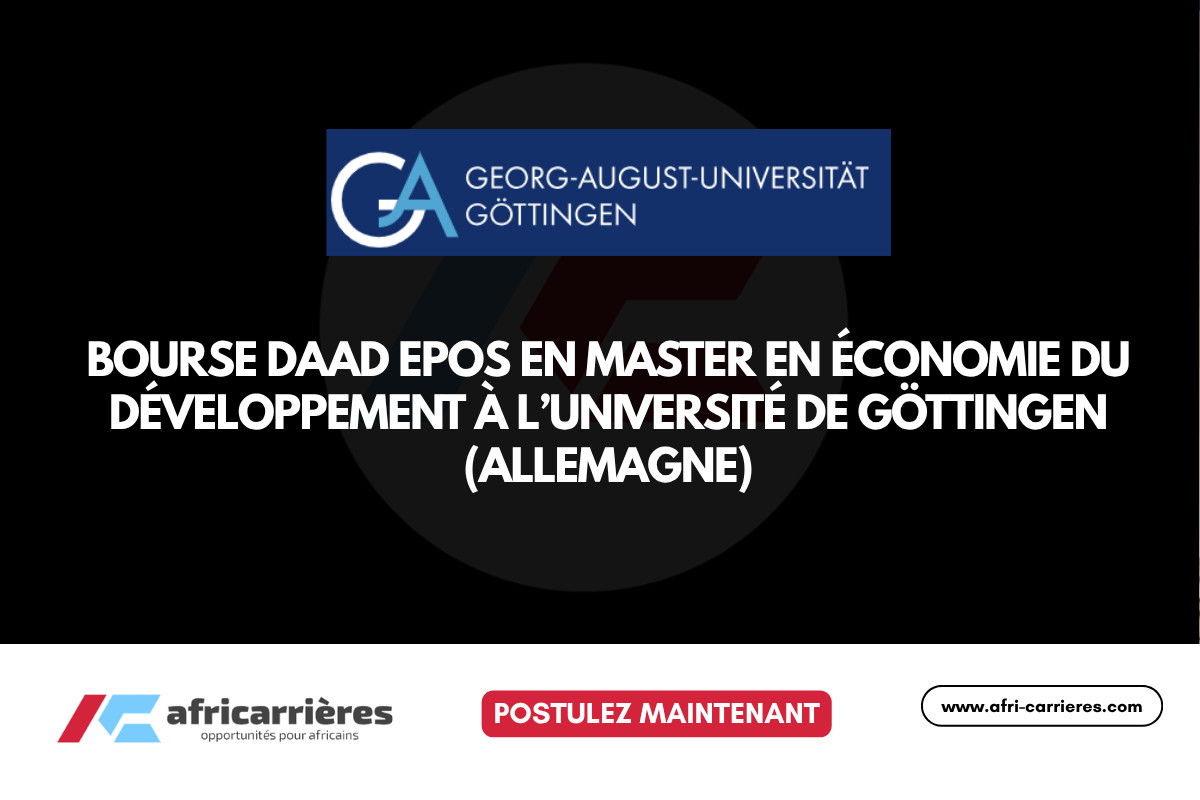 DAAD EPOS Scholarship 2027 Master en Economie de developpement a lUniversite de Gottingen