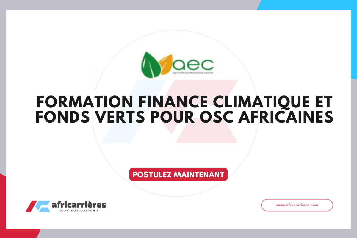 Formation finance climatique et fonds verts pour OSC africaines 2026