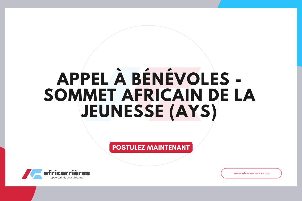 Appel a benevoles Sommet Africain de la Jeunesse AYS 2026