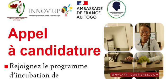 Appel a candidature Incubateur INNOVUP pour 50 femmes entrepreneures