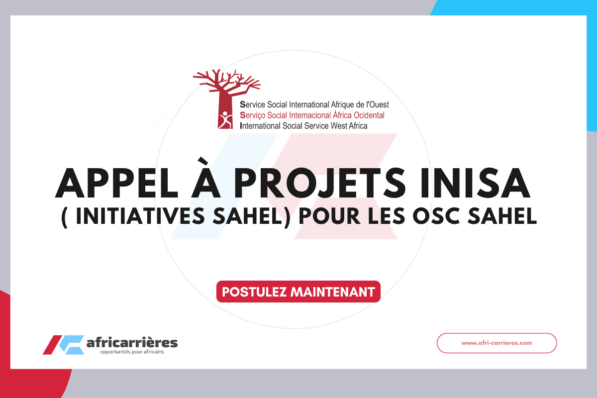 Appel a projets INISA Initiatives Sahel pour les OSC sahel 2026