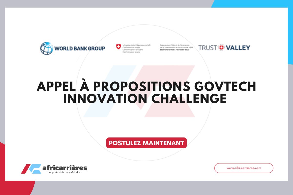 Appel a propositions – GovTech Innovation Challenge 2026 au Maroc