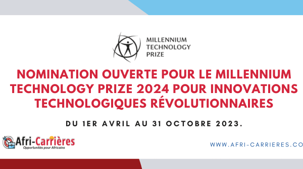 Nomination ouverte pour le Millennium Technology Prize 2024 pour innovations technologiques revolutionnaires 1