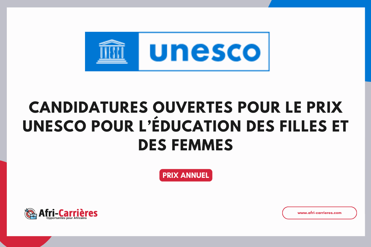 Prix UNESCO pour leducation des filles et des femmes
