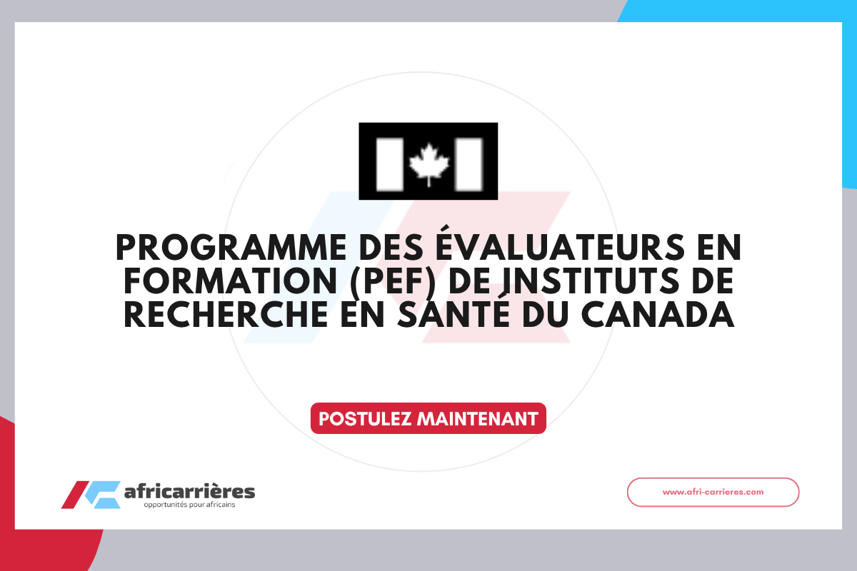 Programme des evaluateurs en formation PEF – IRSC 2026