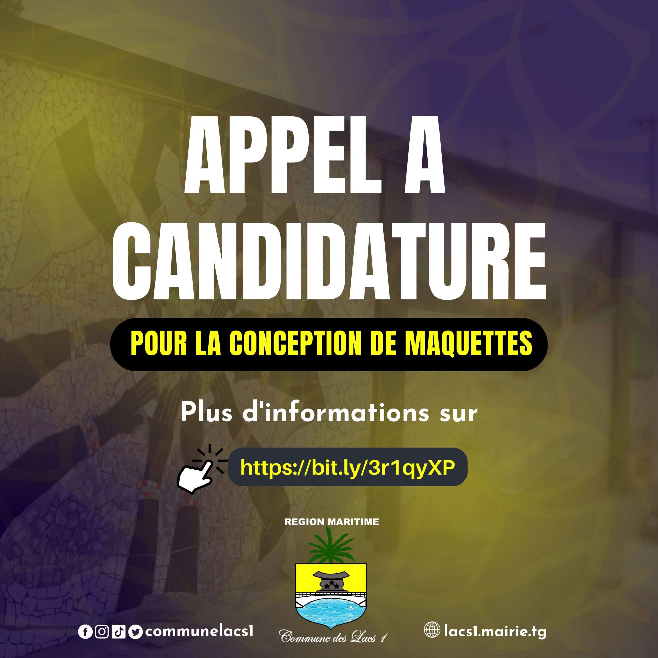 Appel a candidature pour la conception de maquettes symbolisant lhistoire socio economique politique et culturelle de la Commune des Lacs 1 scaled