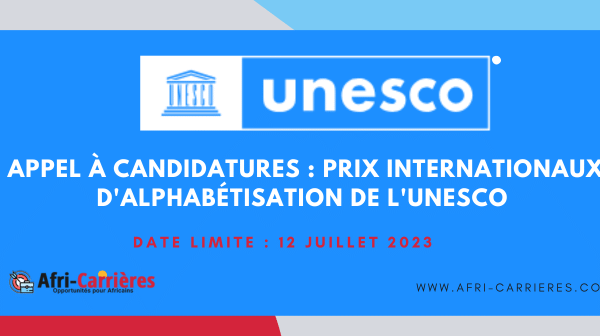 Appel a candidatures Prix internationaux dalphabetisation de lUNESCO 2023 Prix total de 150 000 1 1